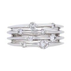 .55 Carat Round Brilliant Diamond Ring, 14 Karat White Gold Modern