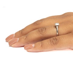 .55 Carat Total Weight Art Deco Diamond Platinum Engagement Ring