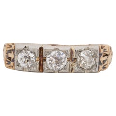 .55 Carat Total Weight Art Deco Diamond Platinum Engagement Ring
