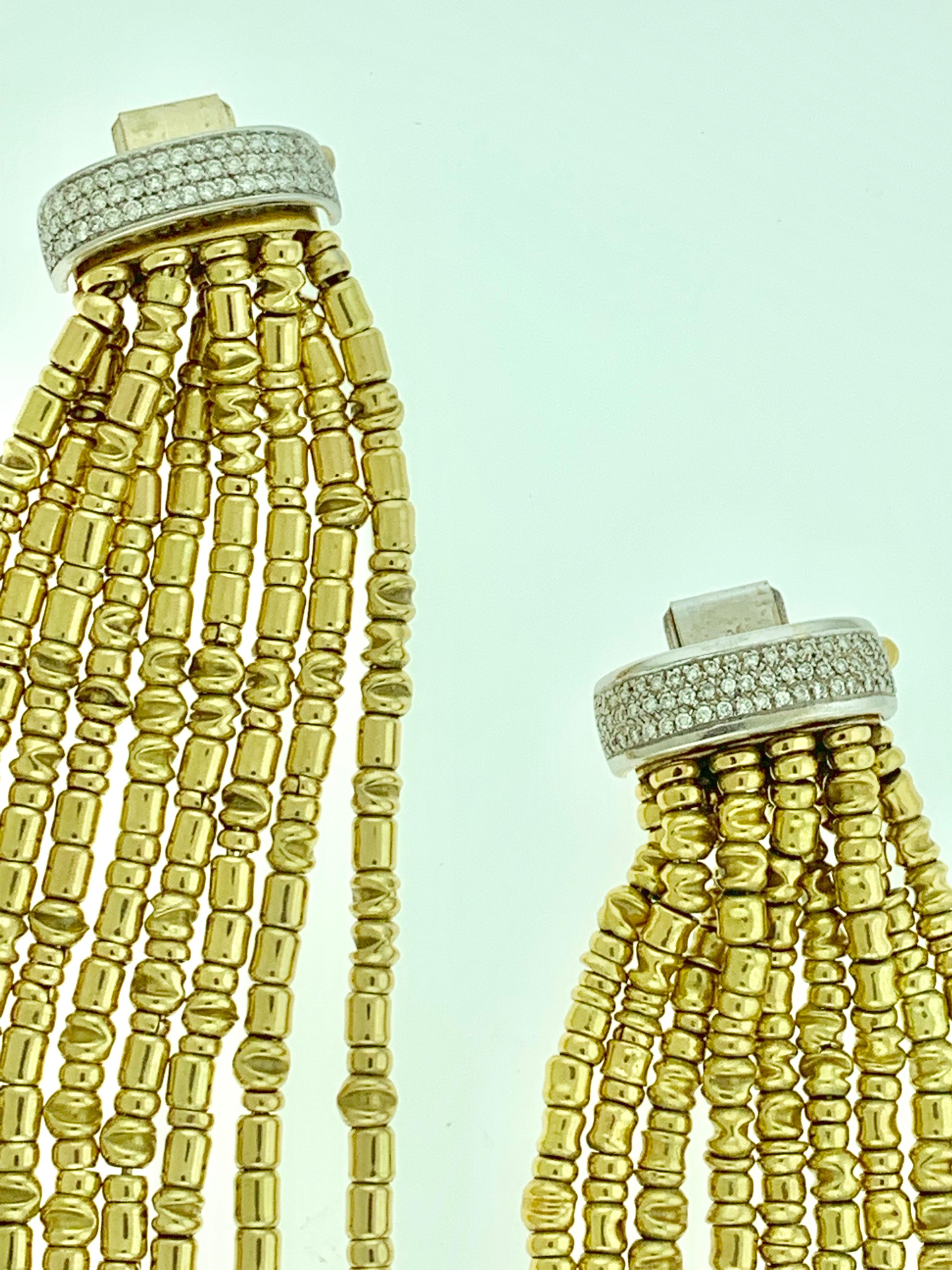 5.5 Ct Diamond Necklace / Bracelets 280 Gm 18K Gold Designer Orlando-Orlandini 3
