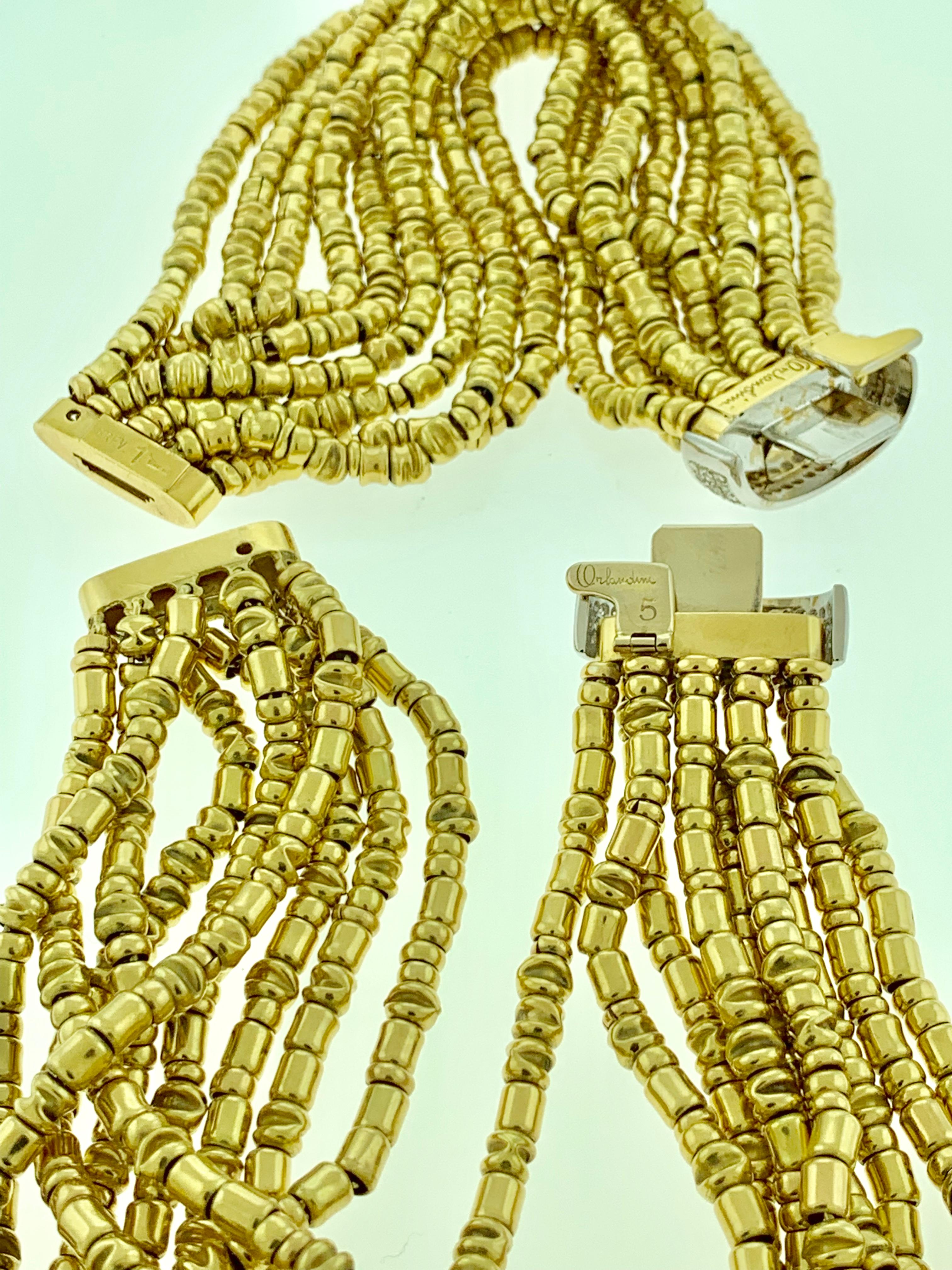 5.5 Ct Diamond Necklace / Bracelets 280 Gm 18K Gold Designer Orlando-Orlandini 4