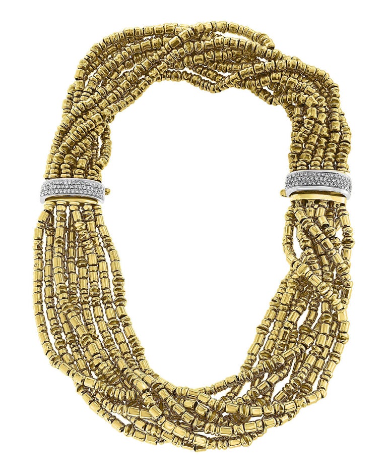 5.5 Ct Diamond Necklace / Bracelets 280 Gm 18K Gold Designer Orlando