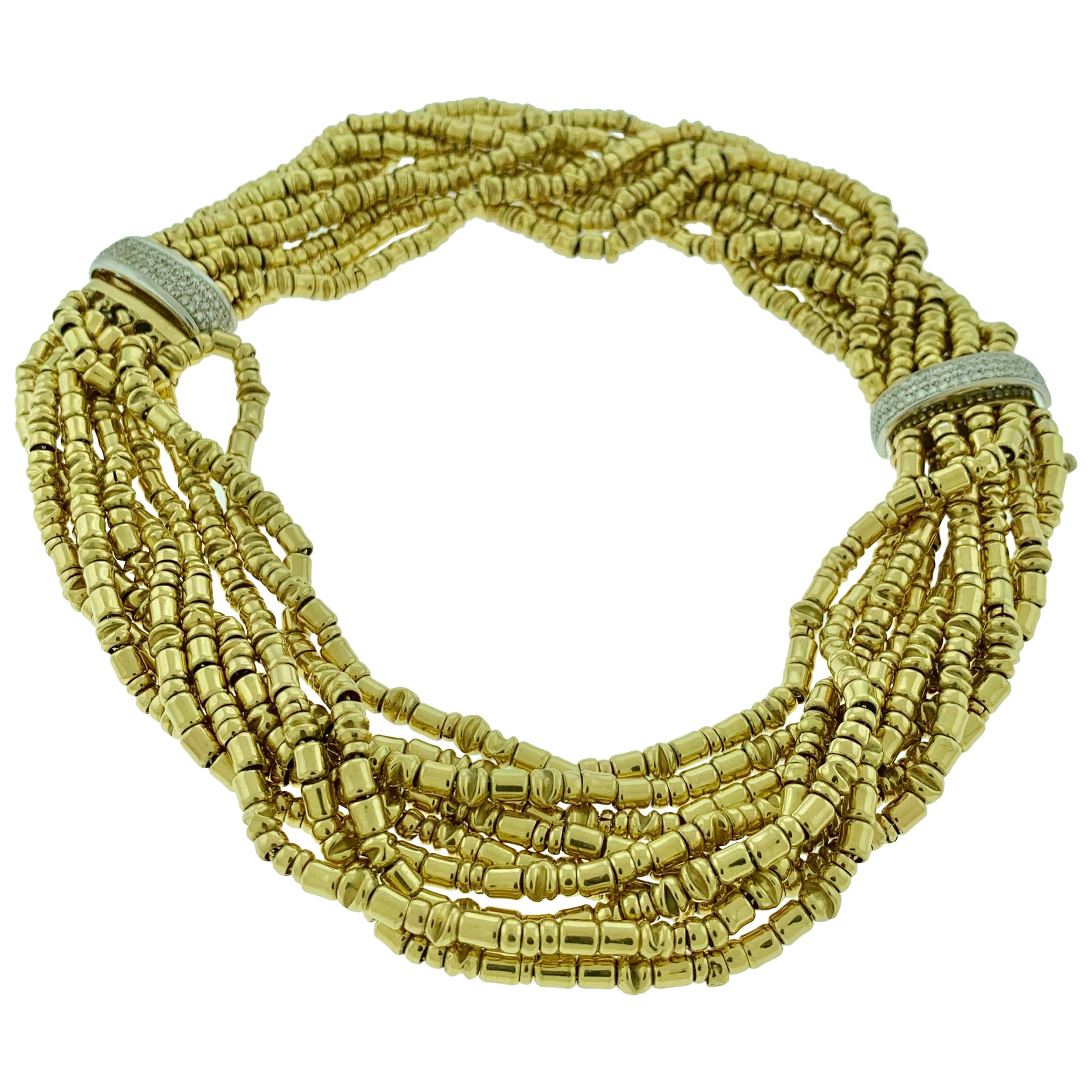 5.5 Ct Diamond Necklace / Bracelets 280 Gm 18K Gold Designer Orlando-Orlandini