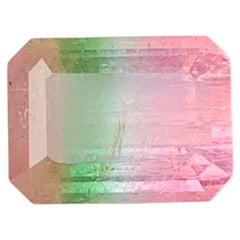 5.5 Cts Tricolor Pink Green and Peach Color Tourmaline Gemstone for Jewelry 11mm