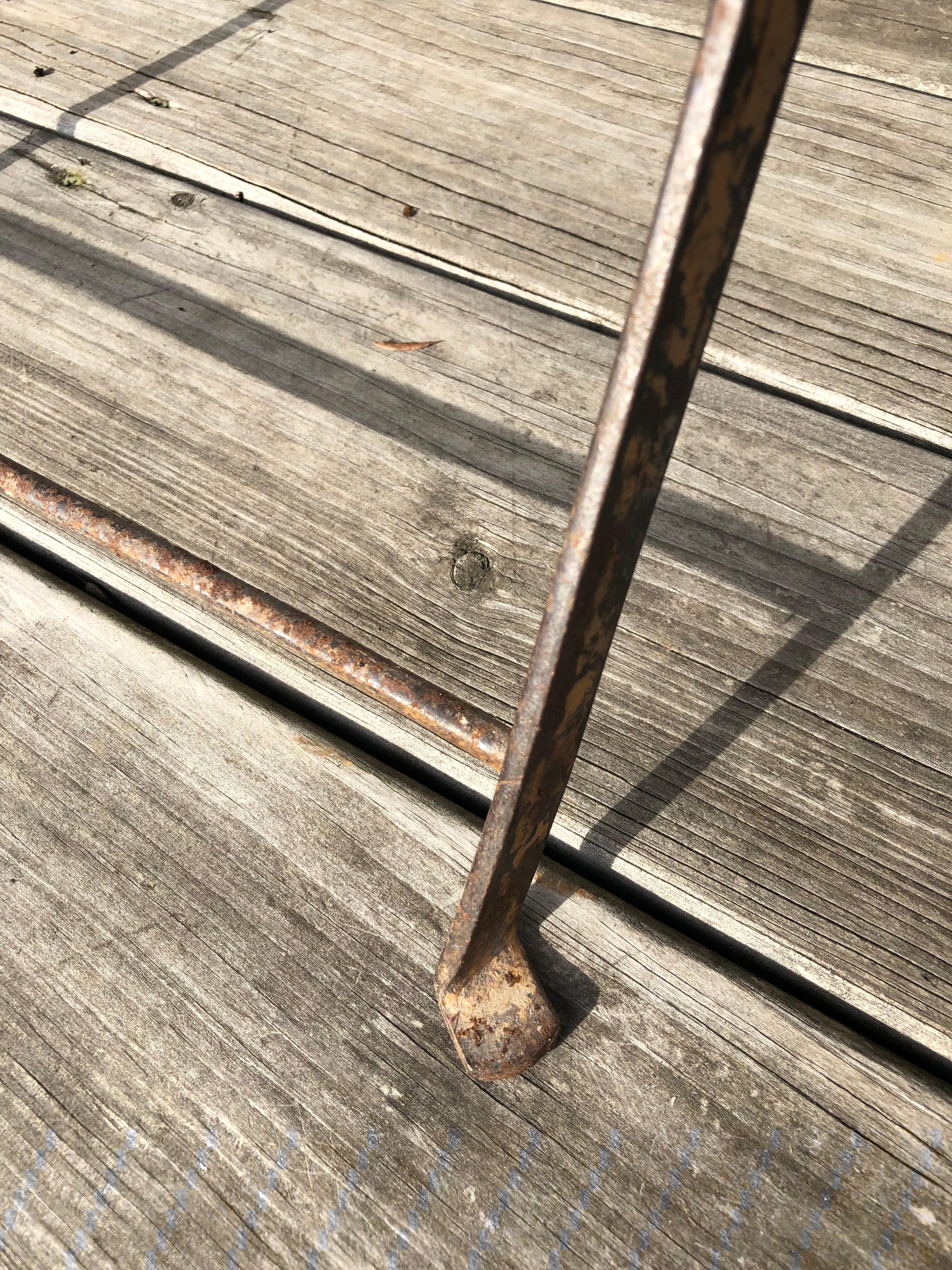 55 Folding French Bistro Chairs in Oak and Wrought Iron 5