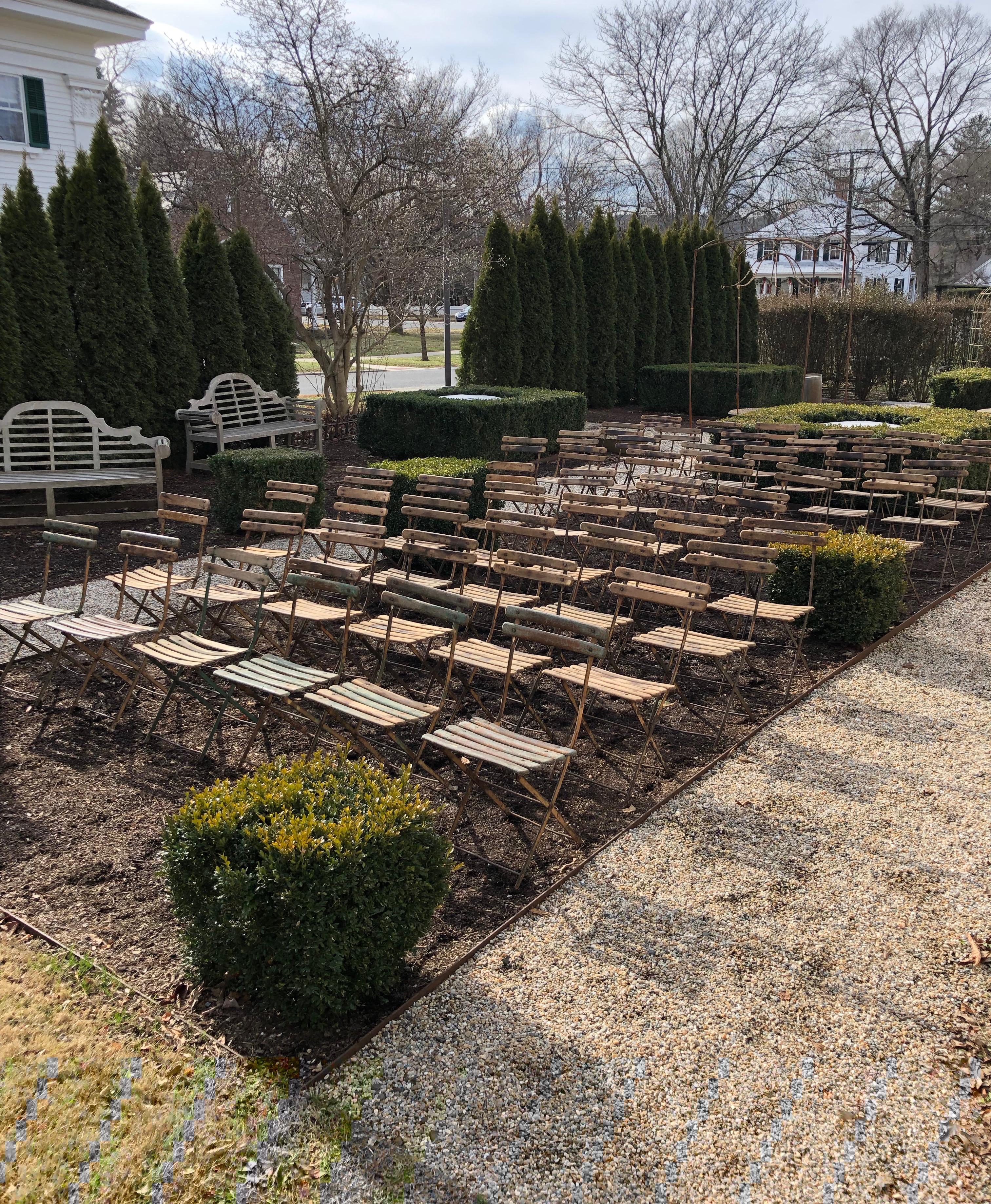 wrought iron bistro chairs