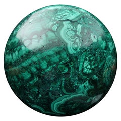 5.5″ Genuine Malachite Sphere from the DRC – Premiu