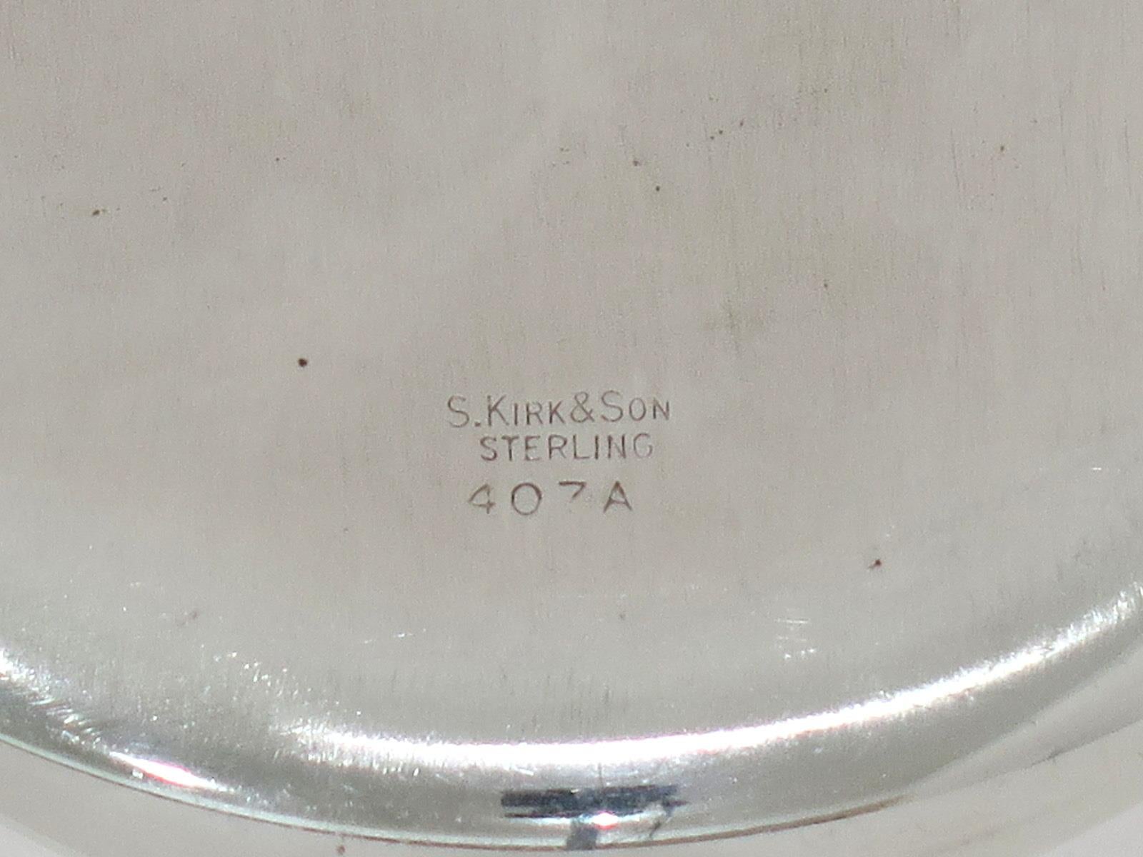 Repoussé Sterling Silver S. Kirk & Son Vintage Floral Repousse Serving Plate