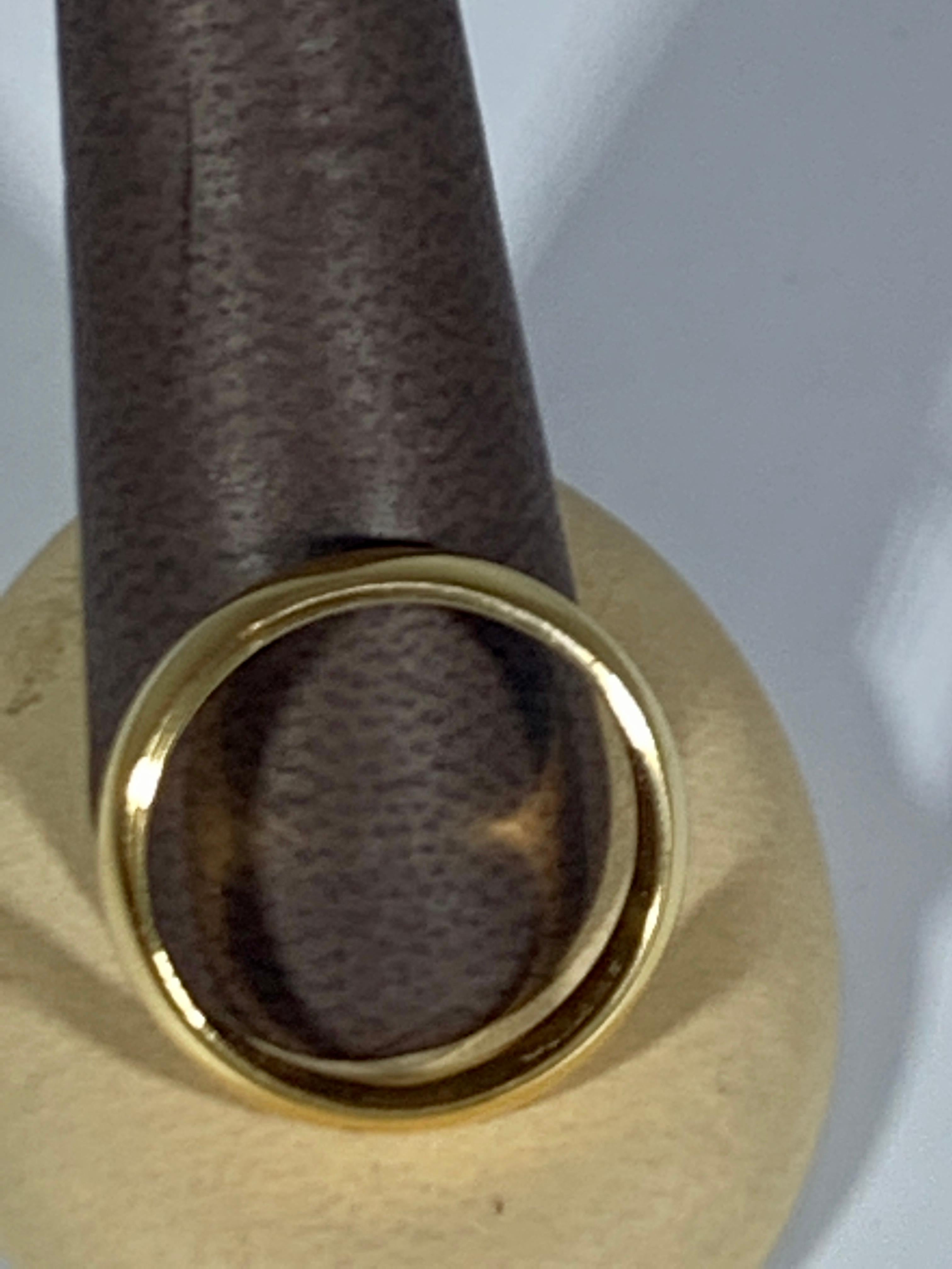 14 Karat Gold Ehering, gewölbt mit Step-Down-Rand 6 Gramm im Angebot 3