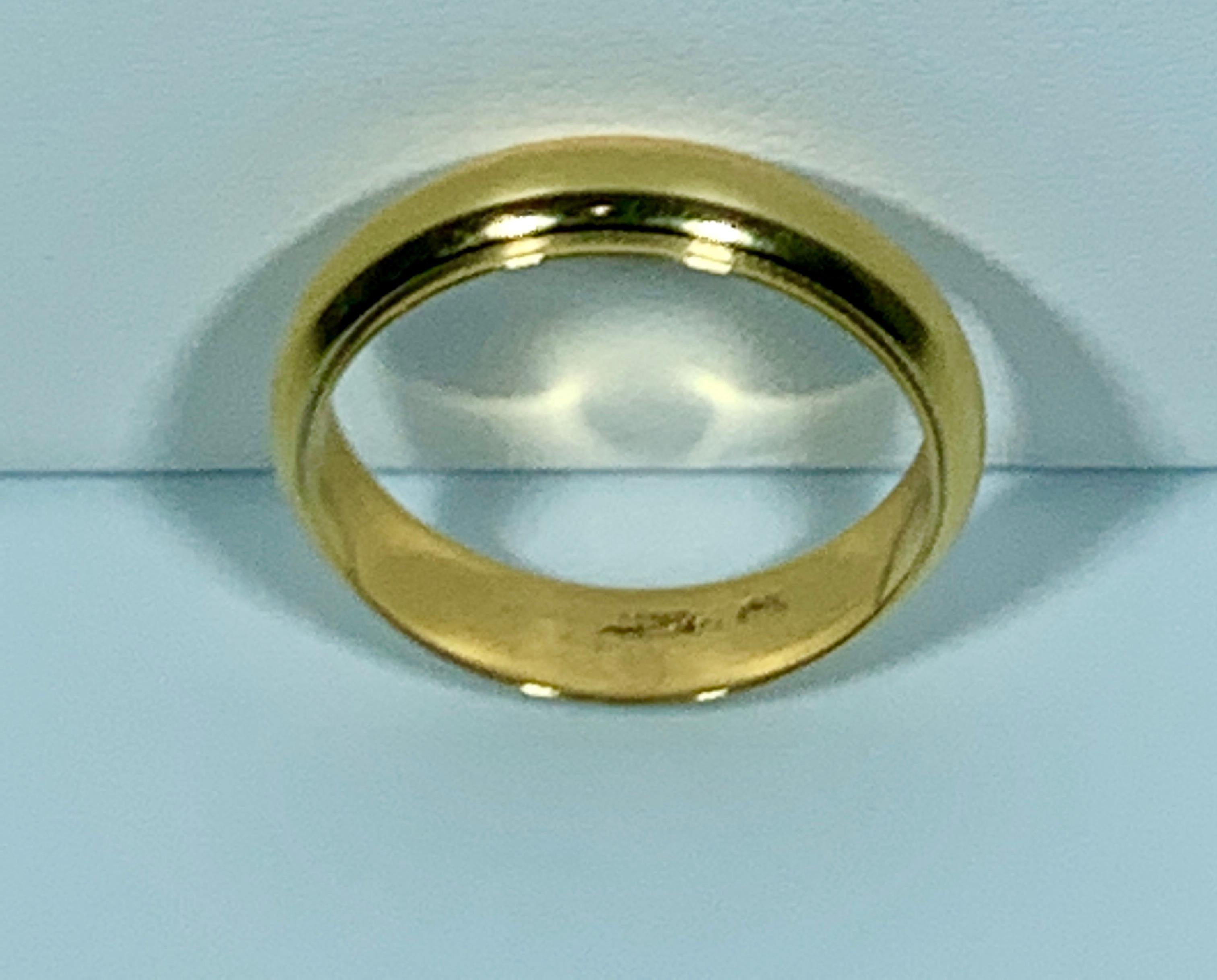 14 Karat Gold Ehering, gewölbt mit Step-Down-Rand 6 Gramm im Angebot 5
