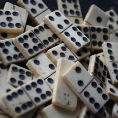 55 Napoleonic Mutton Bone Prisoner of War Dominos