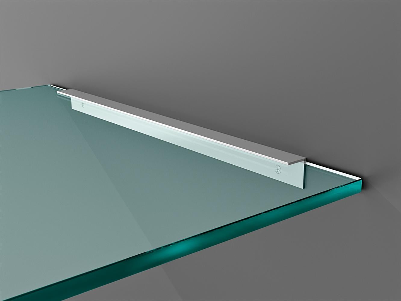 Rialto L Modern Wall-Mounted Glass Desk by Fiam 4