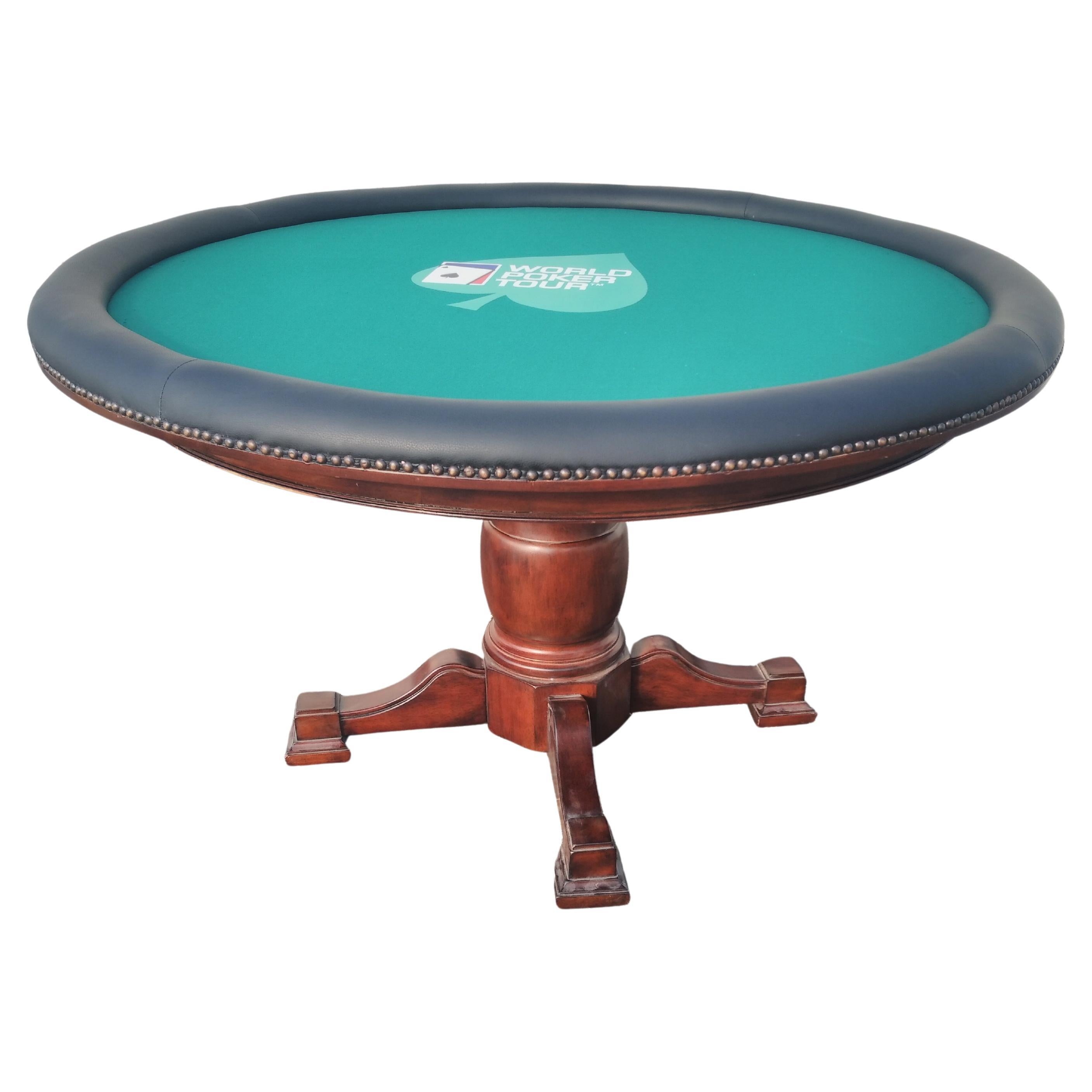 55" Round Poker/Game Table on Pedestal Base
