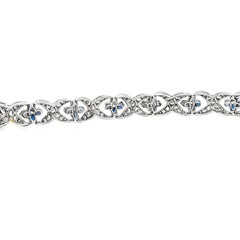 5,50 Karat Diamant und Saphir Retro A Link-Armband