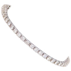 5.50 Carat Diamond Tennis Bracelet in 18 Karat White Gold