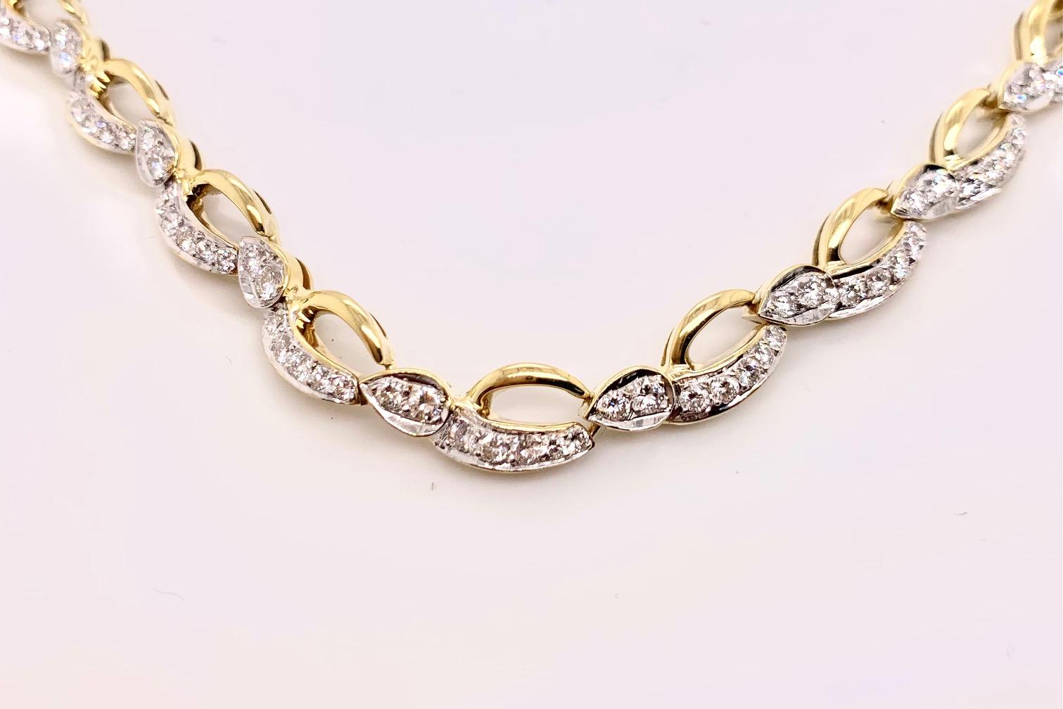 5.50 Carat Diamond Tennis Necklace in 