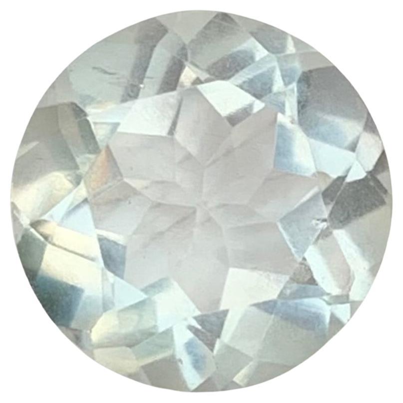5.50 Carat Natural Aquamarine Round Shape Loose Gemstone (Aigue-marine naturelle de forme ronde)
