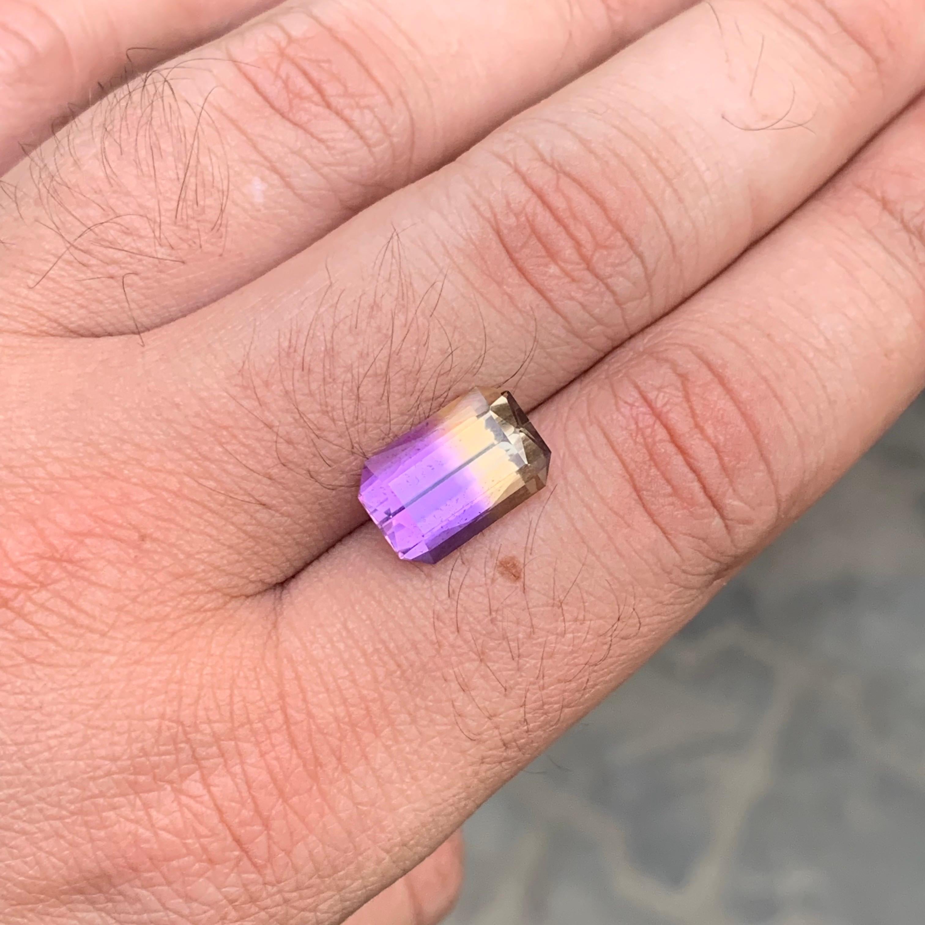 5,50 Karat Natürlicher loser Ametrin Smaragd Form Bolivianischer Edelstein im Zustand „Neu“ im Angebot in Peshawar, PK