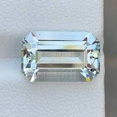 5.50 Karat Natürlicher loser hellblauer Aquamarin Smaragdschliff Pakistanischer Edelstein