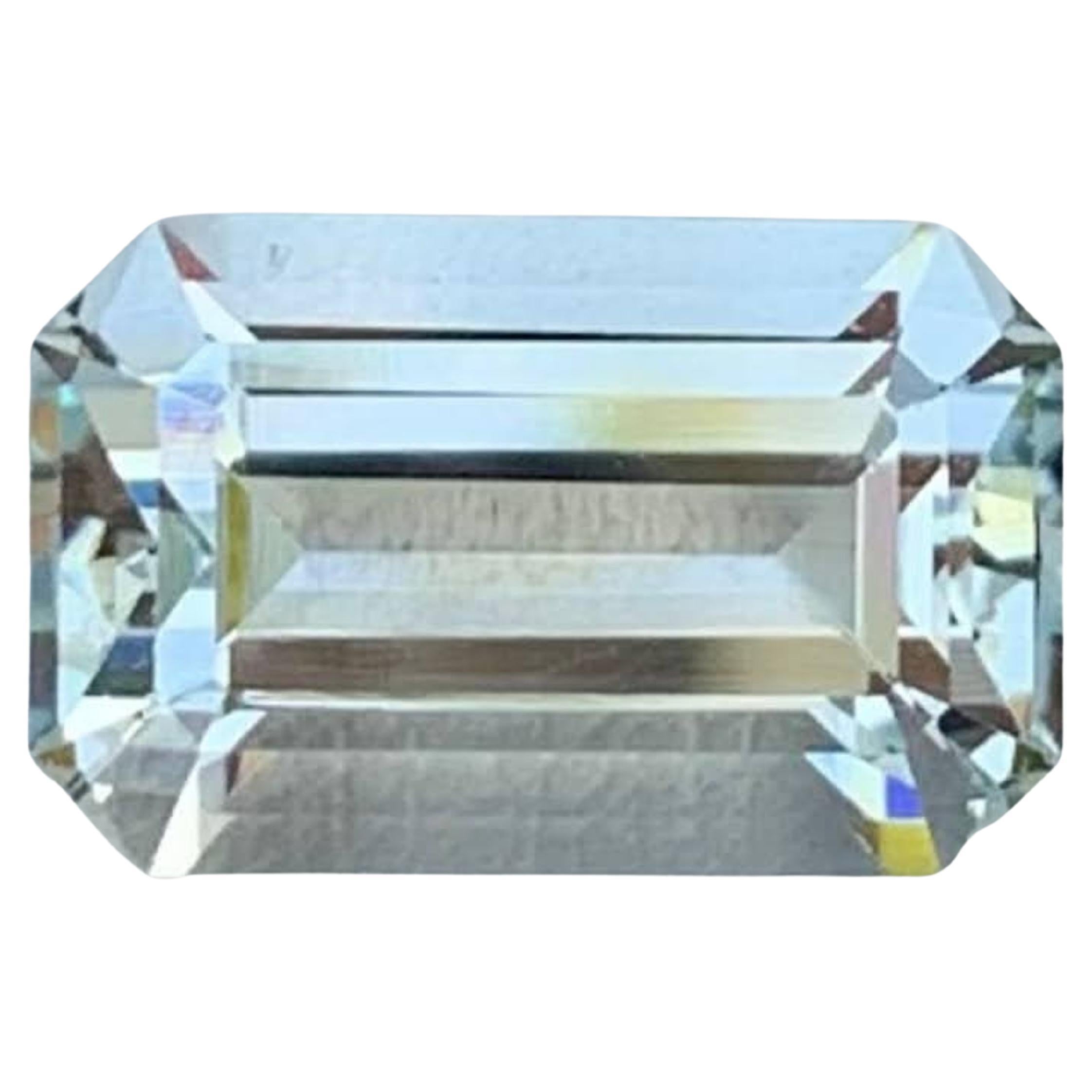 5.50 Carati Nature sciolti Acquamarina Azzurra Taglio Smeraldo Gemma Pakistana