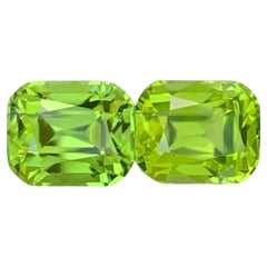 5.50 Carat Natural Loose Peridot Pair Cushion Shape Gemstone