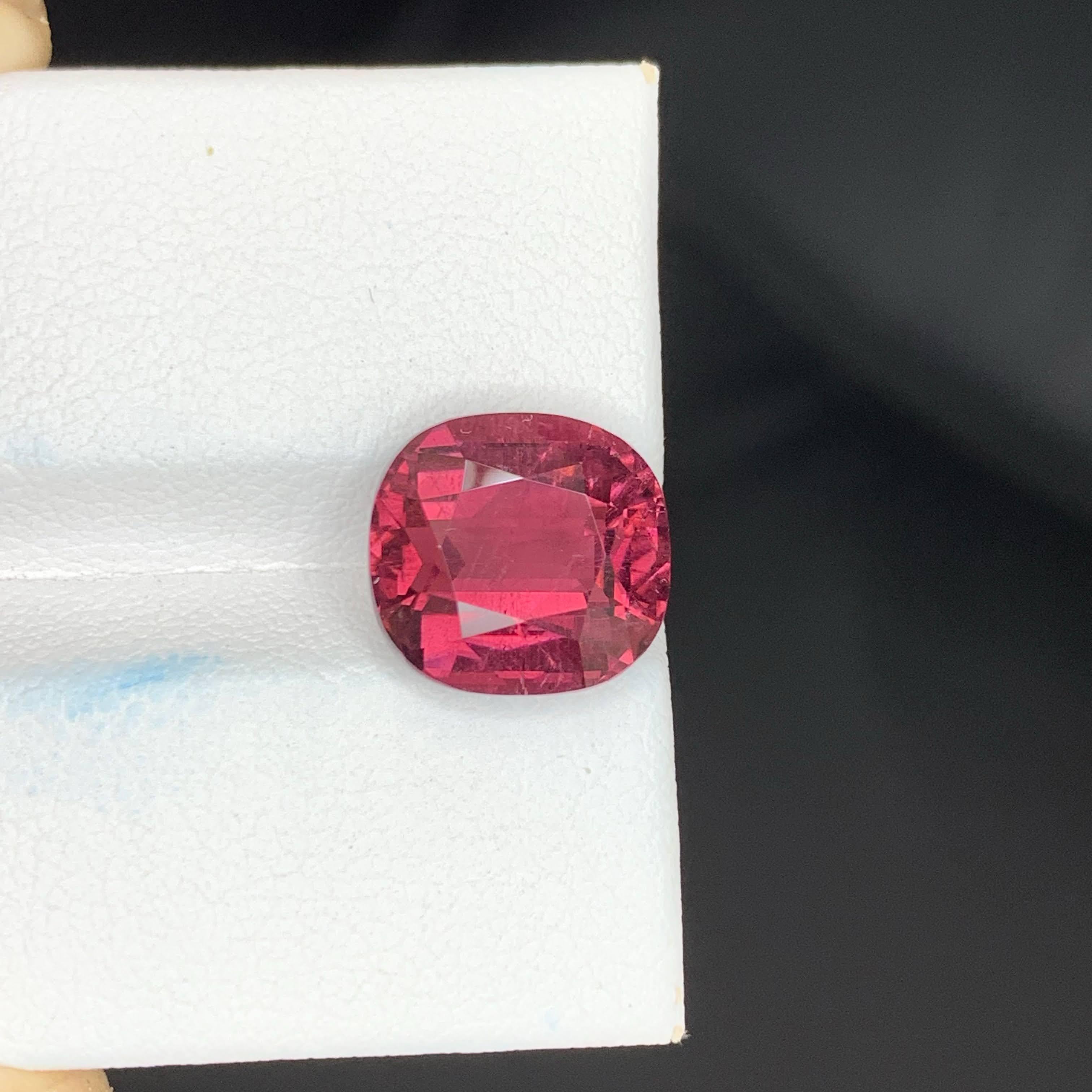 5,50 carati di tormalina rubelite naturale sciolta pietra tagliata a cuscino gemma afgana in vendita 4