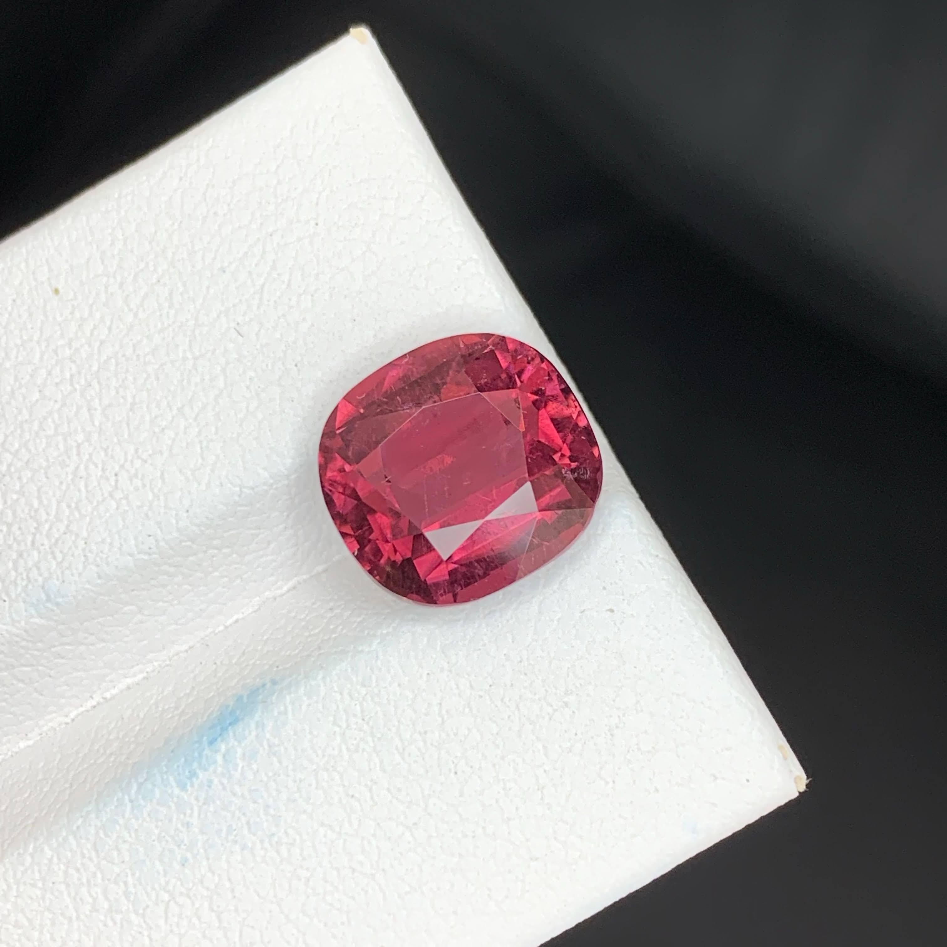 5,50 carati di tormalina rubelite naturale sciolta pietra tagliata a cuscino gemma afgana in vendita 5