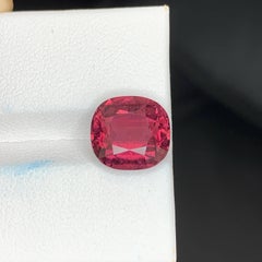 5.50 Carat Natural Loose Rubelite Tourmaline Stone Cushion Cut Afghan Gemstone