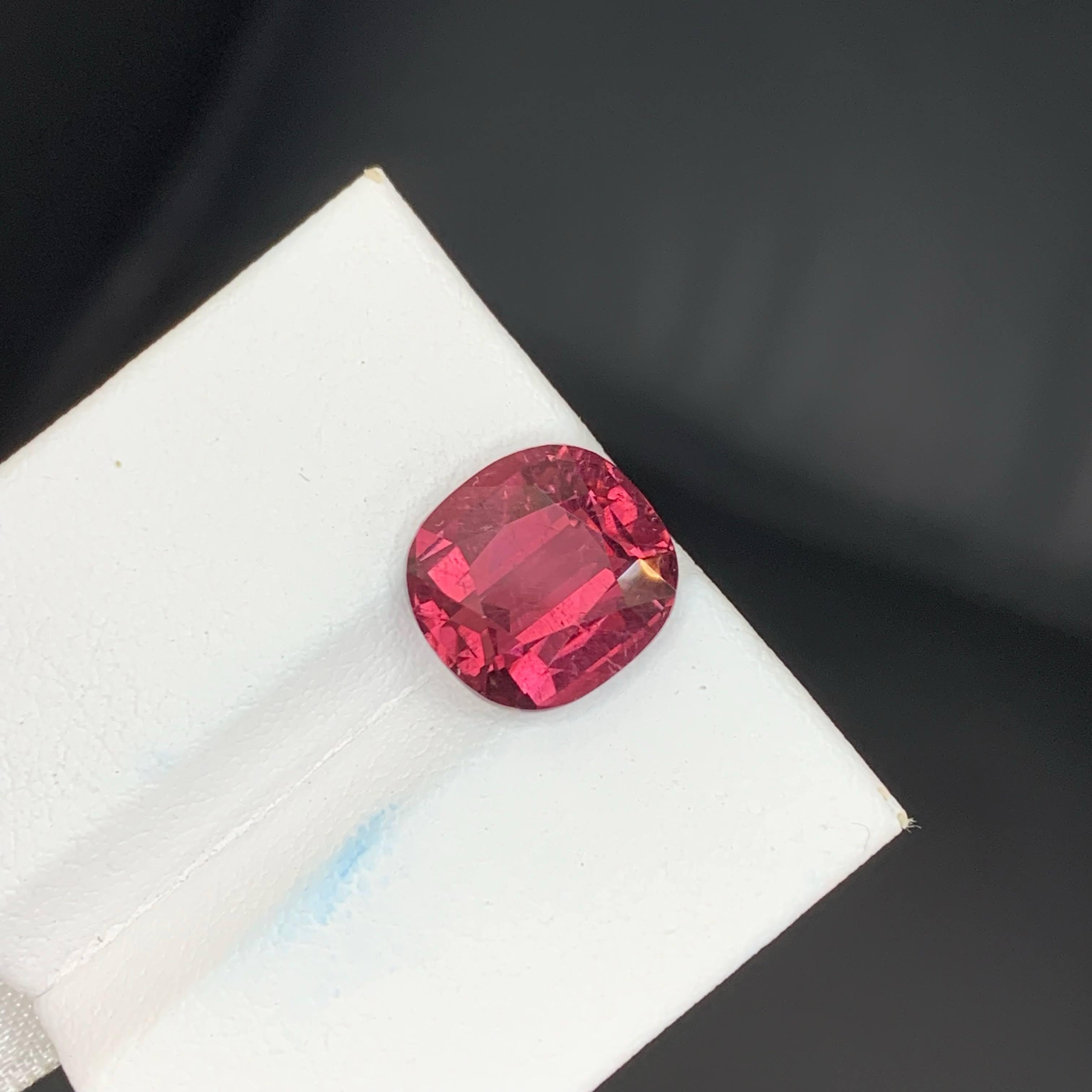 da uomo o donna 5,50 carati di tormalina rubelite naturale sciolta pietra tagliata a cuscino gemma afgana in vendita