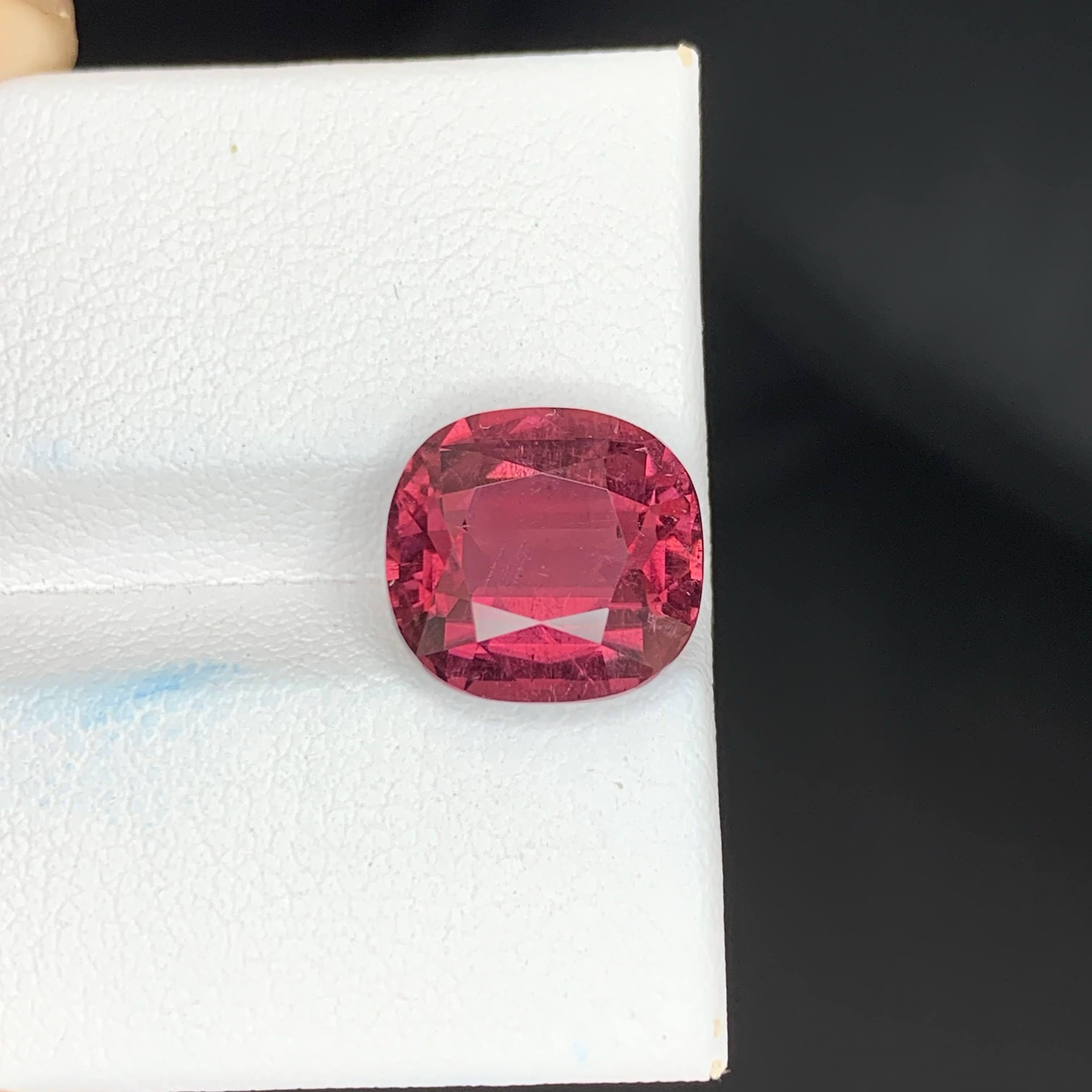 5,50 carati di tormalina rubelite naturale sciolta pietra tagliata a cuscino gemma afgana in vendita 3