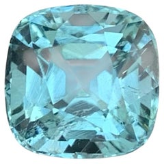 5.50 Karat Natürlicher loser Seafoam Turmalin Cushion Cut Edelstein