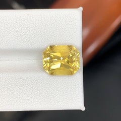 5.50 Carat Natural Loose Yellow Golden Citrine Custom Cut Brazilian Gemstone
