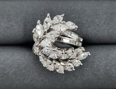 5.50 Carat Platinum Multi-Cut Vintage Diamond Ring