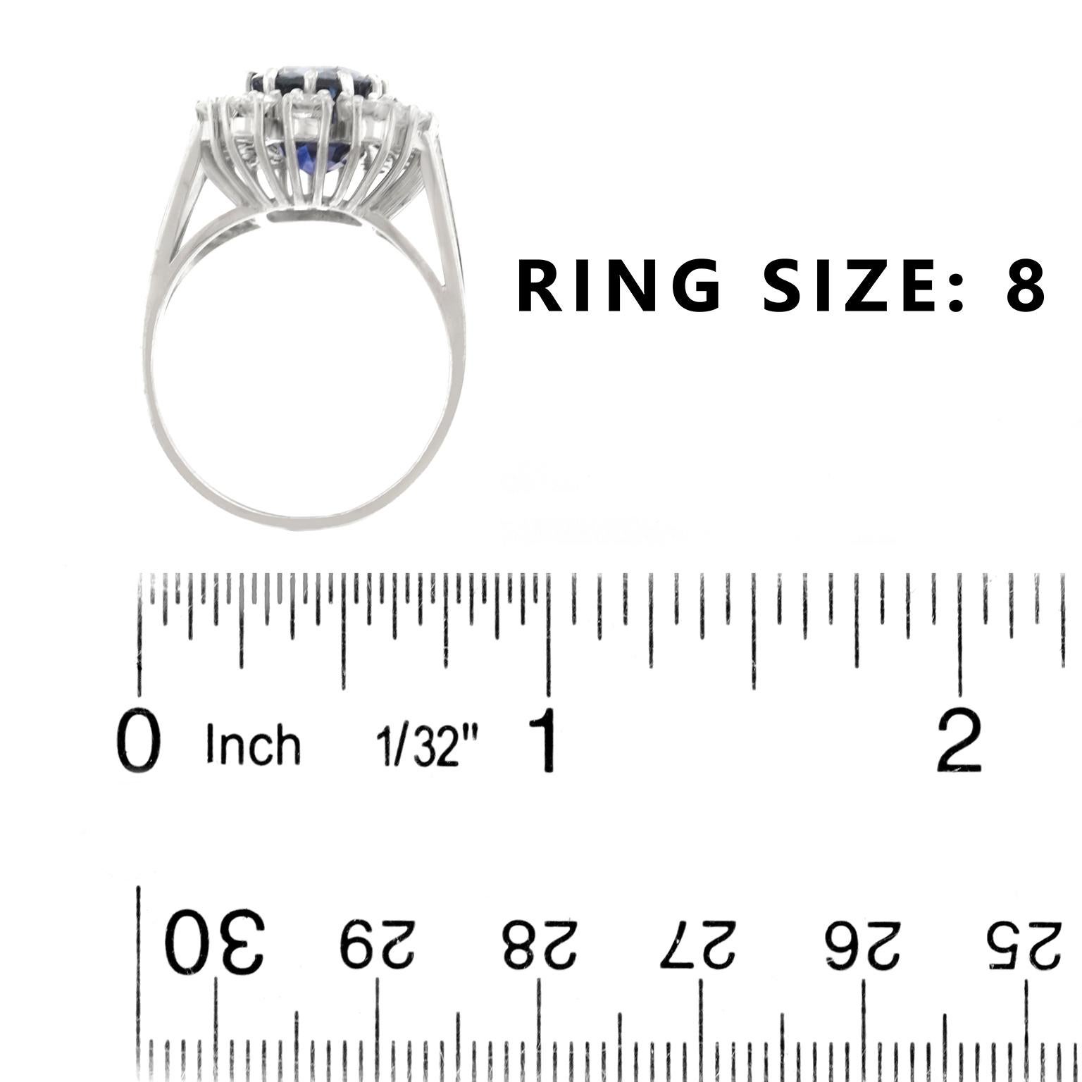 5.50 Carat Sapphire and Diamond Ring 2