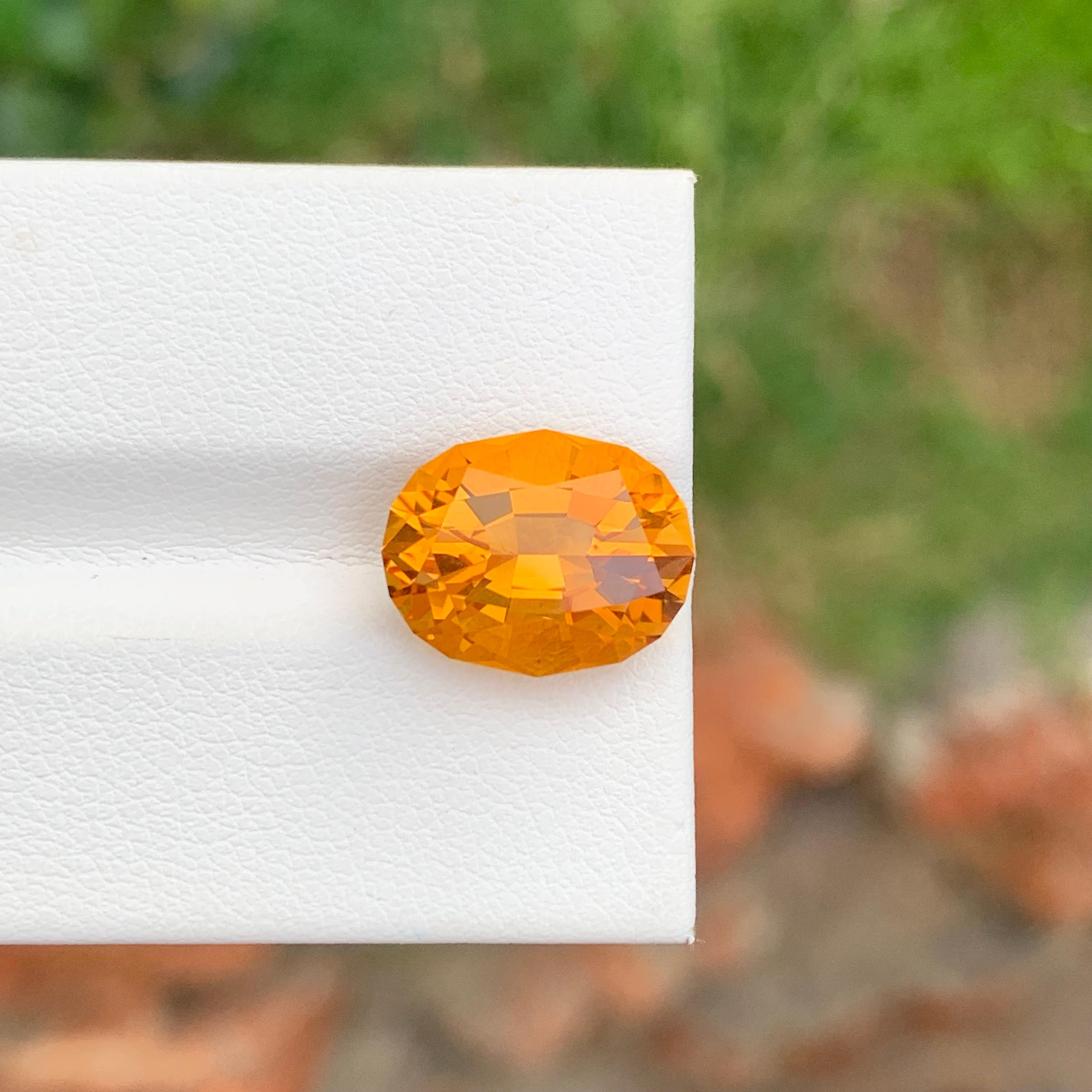 5,50 Quilates Citrino Suelto Piedra Natural Ovalada Talla Brillante en venta 6
