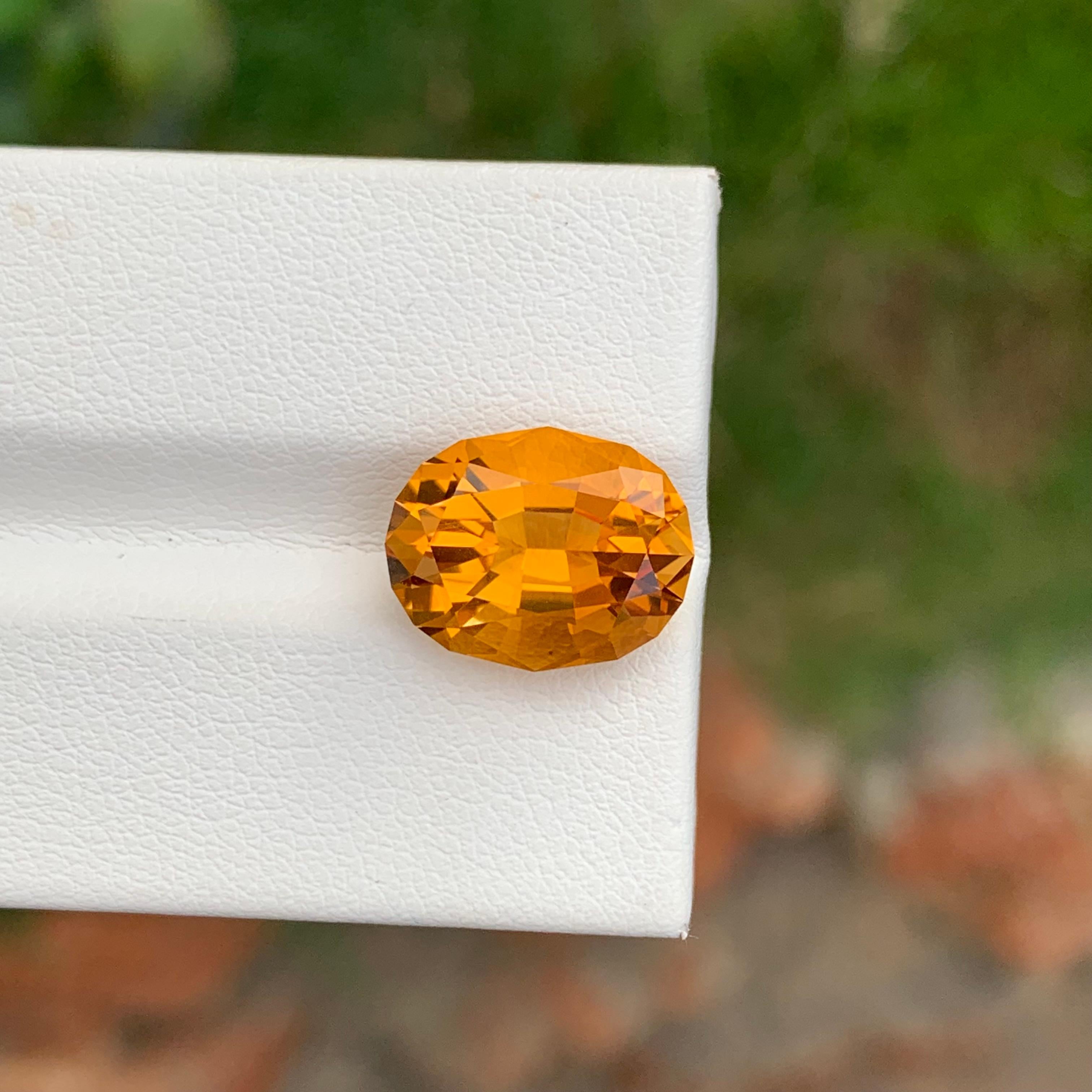 5,50 Quilates Citrino Suelto Piedra Natural Ovalada Talla Brillante en Nuevo estado para la venta en Brisbane, AU