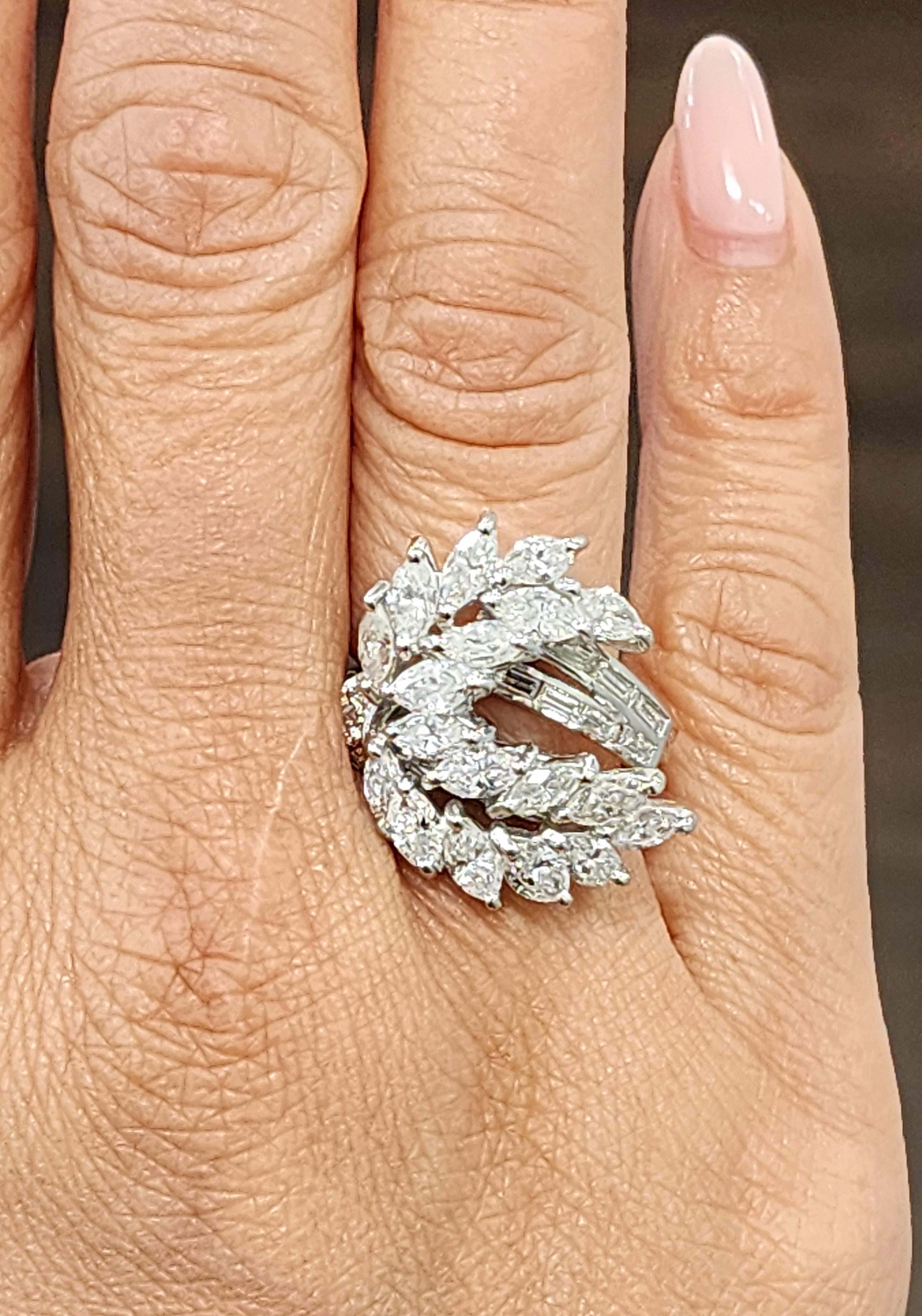 Modern 5.50 ct Natural Diamond Vintage Ring For Sale
