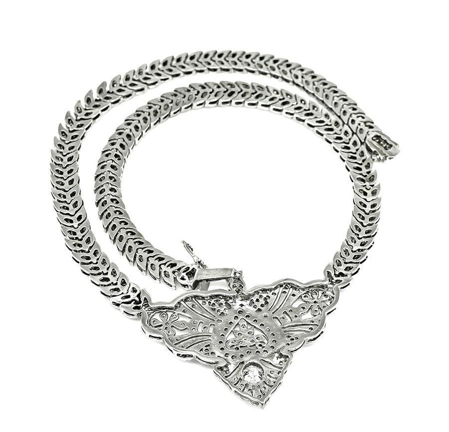 5.50ct Diamond Gold Necklace In Good Condition For Sale In New York, NY