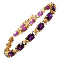 5.50ct Natural Rhodolite Garnet Bracelet 14kt*
