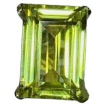 5.50ct Yellow Sapphire Emerald Cut Solitaire Engagement Ring In 18ct Yellow Gold