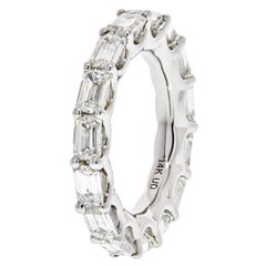 5.50cts Horizontal Emerald Cut Diamond Eternity Eternity Band