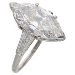 5.51 Carat Marquise Diamond Ring Brilliant White 18K Gold Timeless Brilliance
