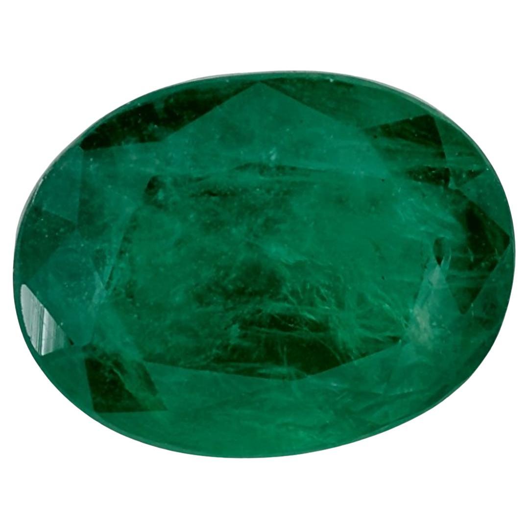 5.51 Karat Smaragd Oval Loser Edelstein