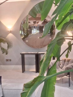 55.1" Rose Gold Steel Concave Wall Mirror