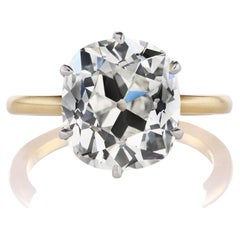 5.52-Carat Old Mine Cut Diamond Ring