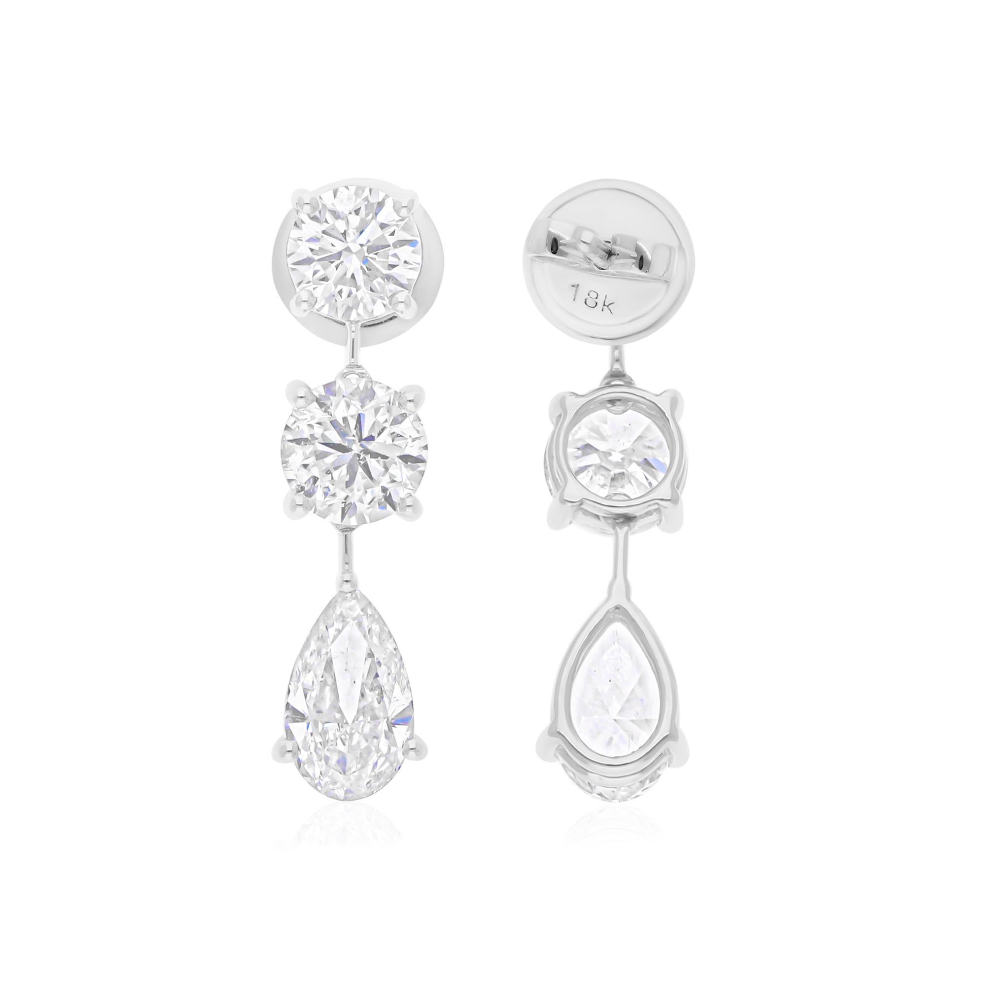 Cast from 14-karat gold, these exquisite earrings are handset with 5.52 carats of sparkling diamonds.

FOLLOW SPECTRUM JEWELS storefront to view the latest collection & exclusive pieces. Spectrum Jewels is proudly rated as a Top Seller on 1stdibs