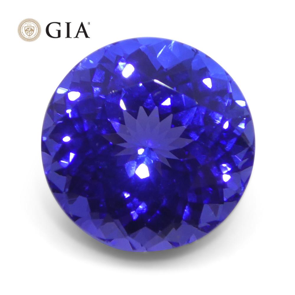 5.52ct Round Violet-Blue Tanzanite GIA Certified Tanzania   For Sale 5