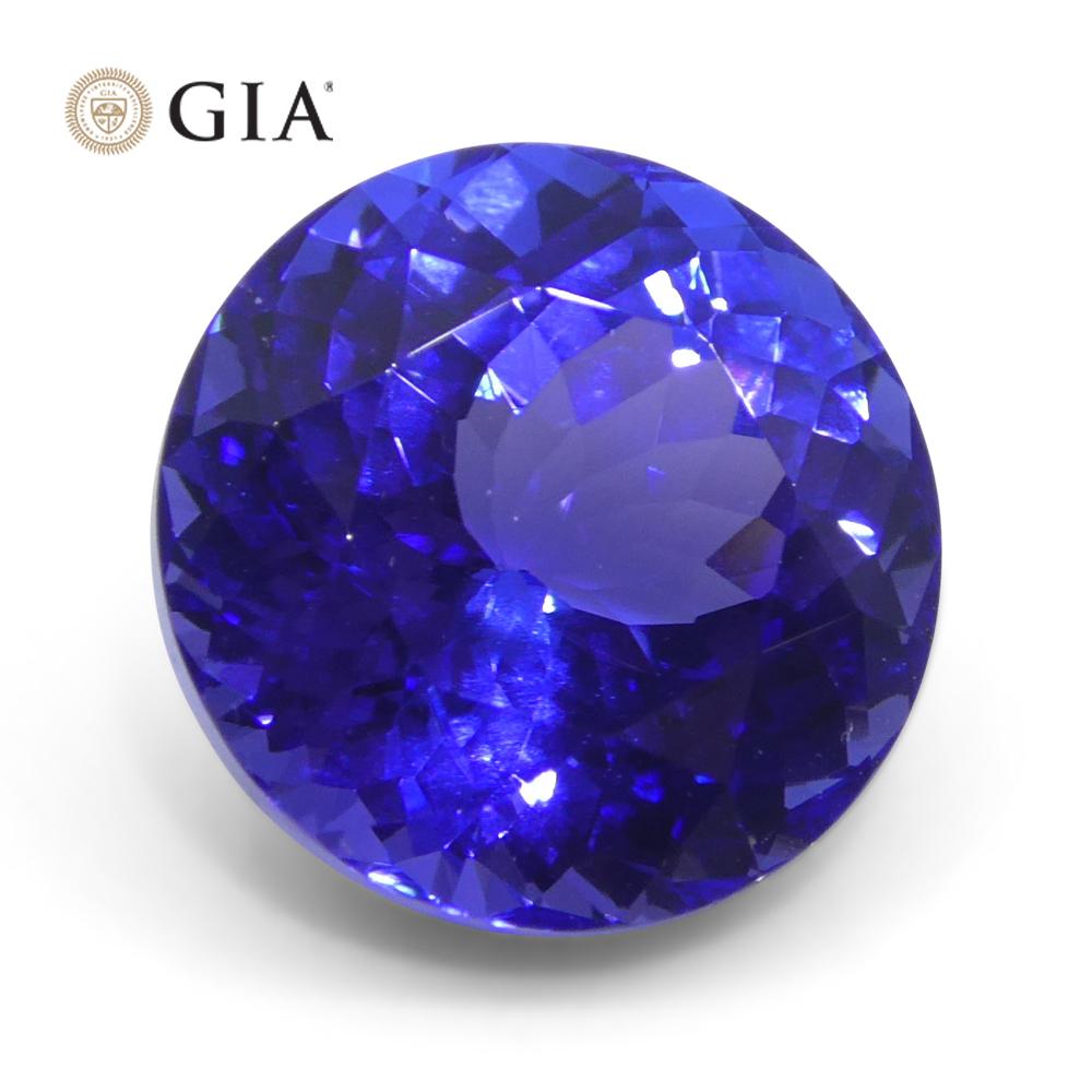 5.52ct Round Violet-Blue Tanzanite GIA Certified Tanzania   For Sale 6