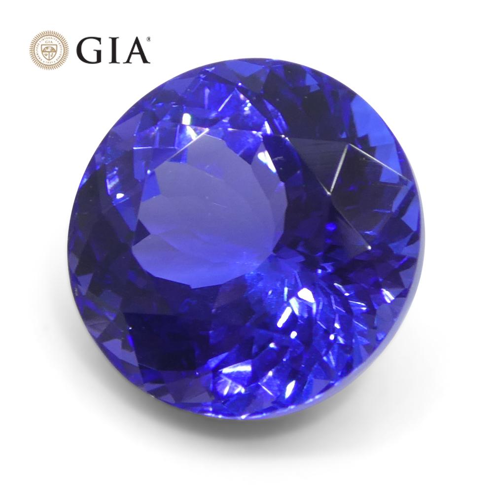 5.52ct Round Violet-Blue Tanzanite GIA Certified Tanzania   en vente 8