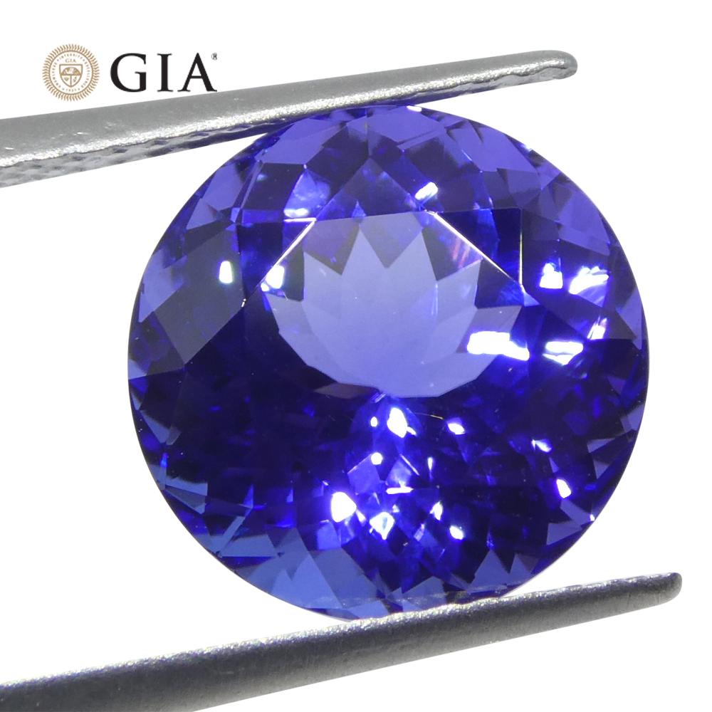 5.52ct Round Violet-Blue Tanzanite GIA Certified Tanzania   In New Condition For Sale In Toronto, Ontario
